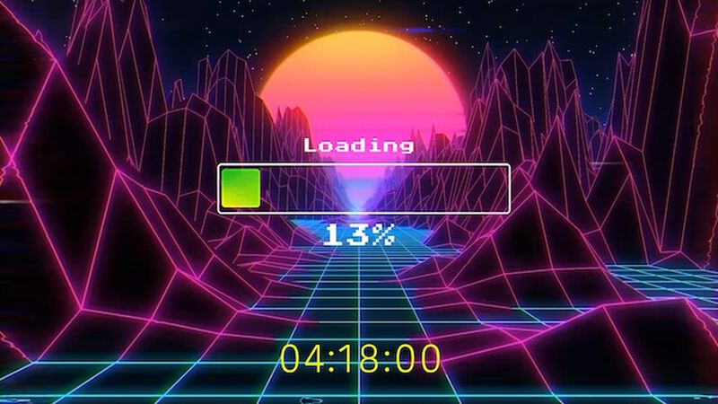 Retro Loading Bar Countdown